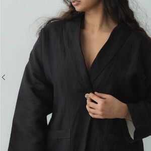 Black linen, Nomi designs blazer